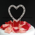 Vintage Rhinestone Single Heart Wedding Cake Topper